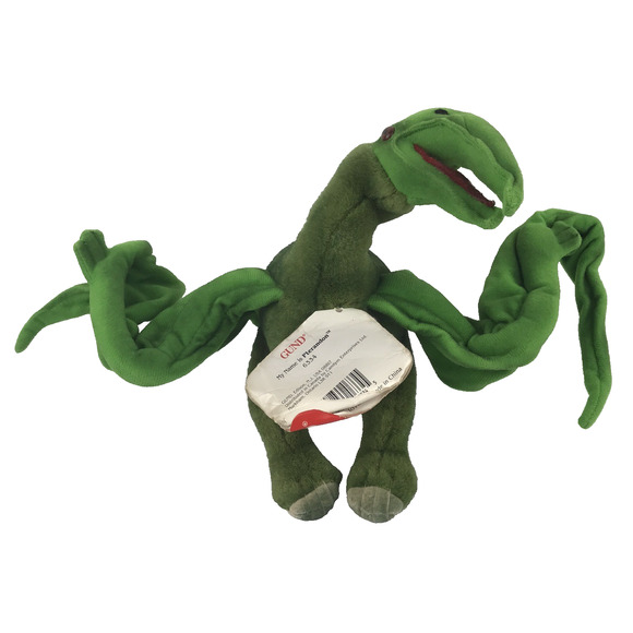 Vintage Gund Pterandon 10” Green Plush Jurassic Dinosaur Stuffed Animal w/ Tag - Picture 4 of 14